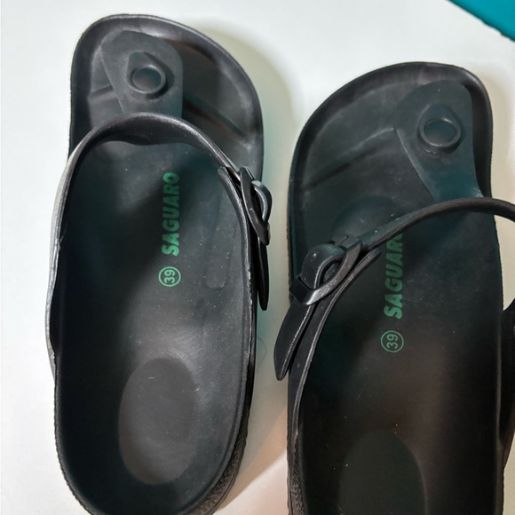 Saguaro Black Buckle Slide Sandals - Picture 3 of 4